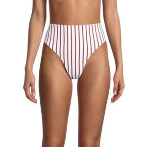 who wore what Emily Striped Dark Red Bottom
